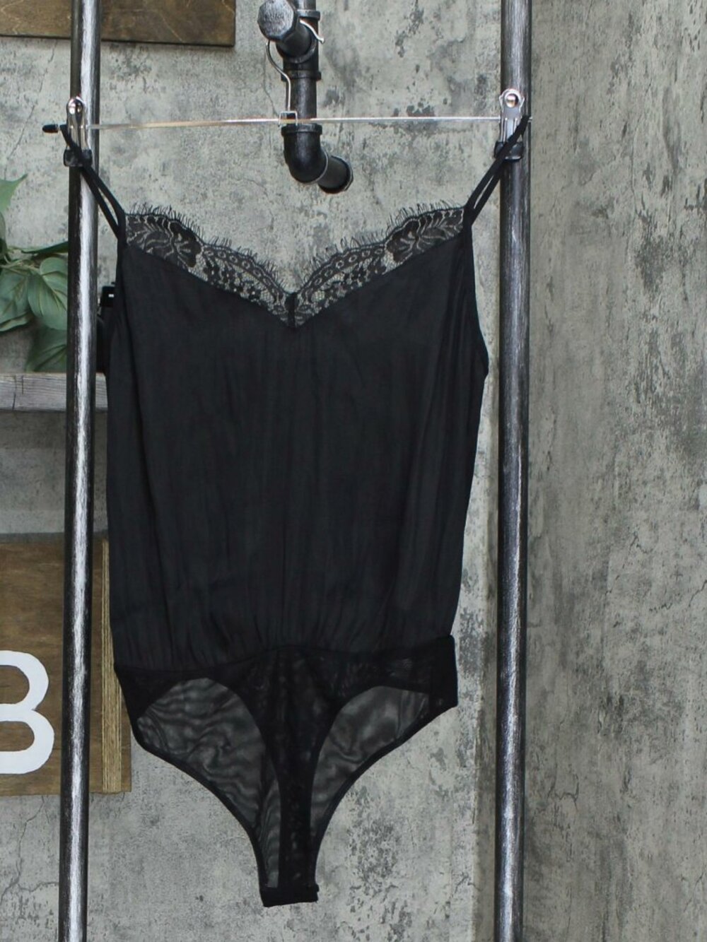 Nwt Socialite Women S Lace Trim Satin Bodysuit Wbs111438 N Xs Small Sz XS